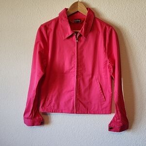 Throttle Threads NWOT Women's Mechanic Zip Front Jacket Barbie Pink Size S